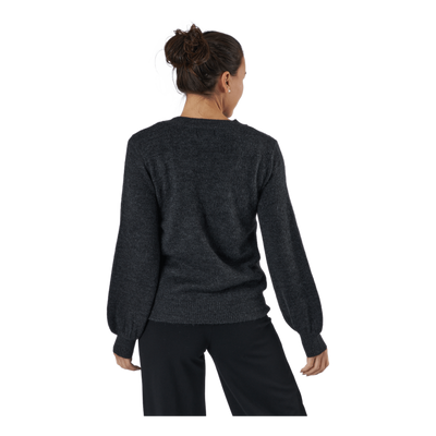 Pcperla Ls  Knit  Bc Dark Grey Melange