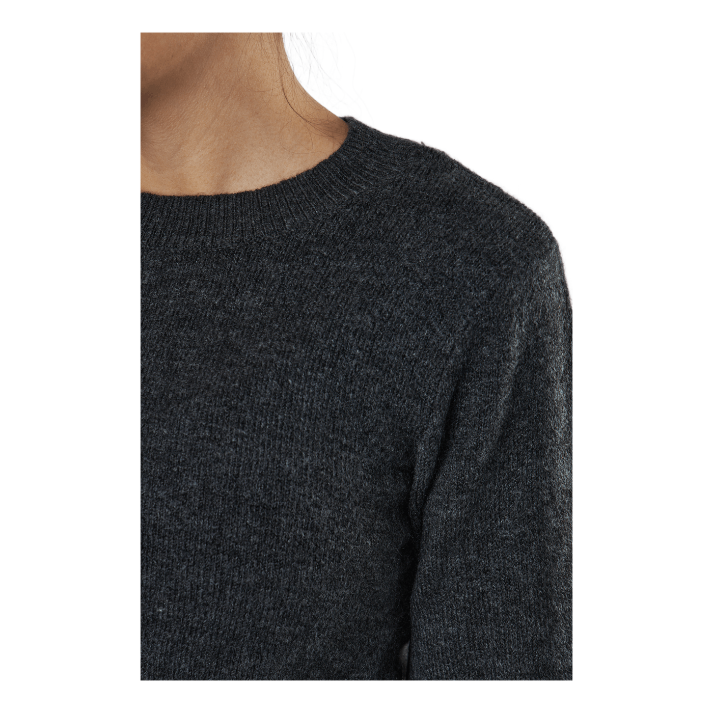 Pcperla Ls  Knit  Bc Dark Grey Melange
