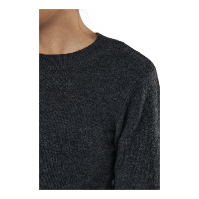 Pcperla Ls  Knit  Bc Dark Grey Melange