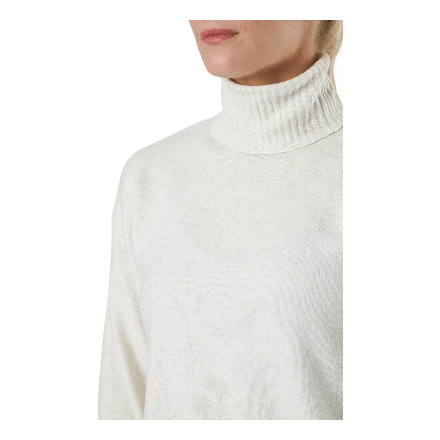 Pccava Ls High Neck Knit  Bc Birch