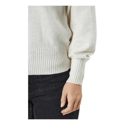 Pccava Ls High Neck Knit  Bc Birch