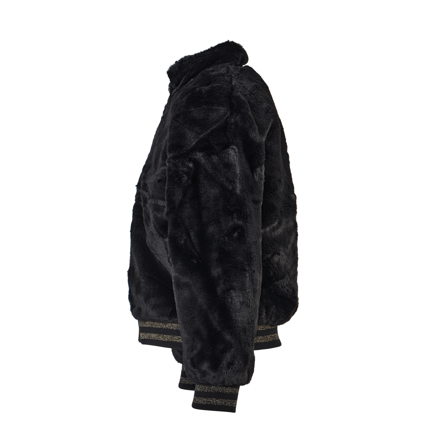 Nkfmanette Faux Fur Bomber Jac Black