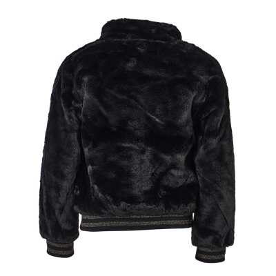 Nkfmanette Faux Fur Bomber Jac Black