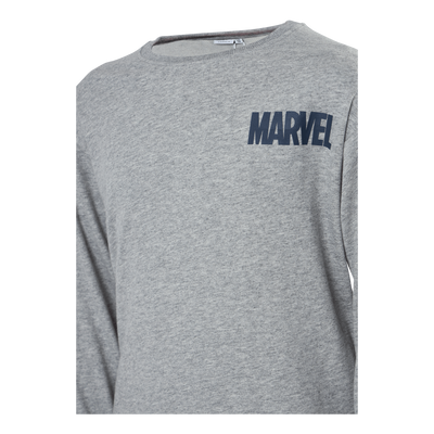 Nkmmarvel Patryc Sweat Bru Mar Grey Melange