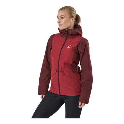 Mila Rain Jacket Maroon Red/brick Red