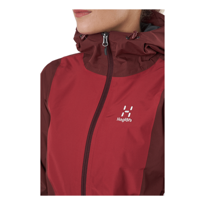 Mila Rain Jacket Maroon Red/brick Red