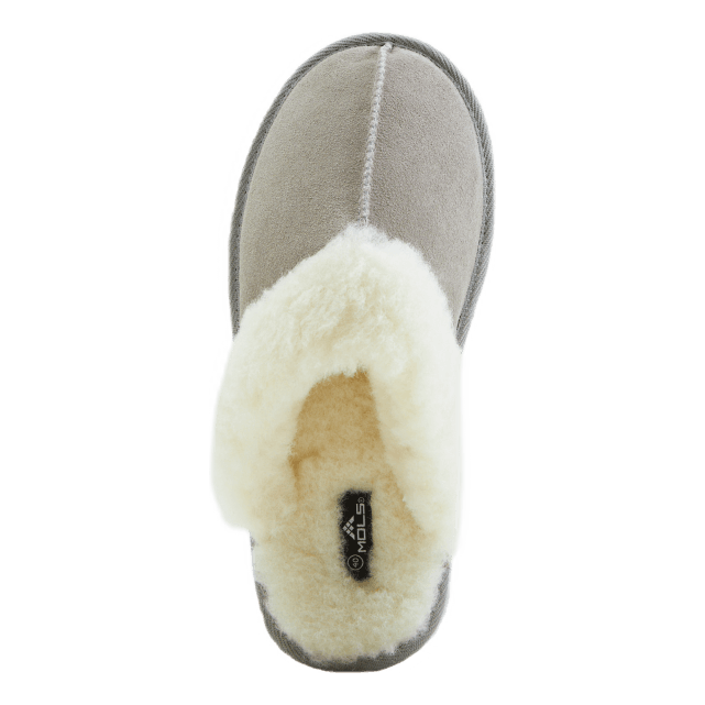 Tamara W Warm Leather Slipper Chateau Gray