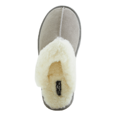 Tamara W Warm Leather Slipper Chateau Gray