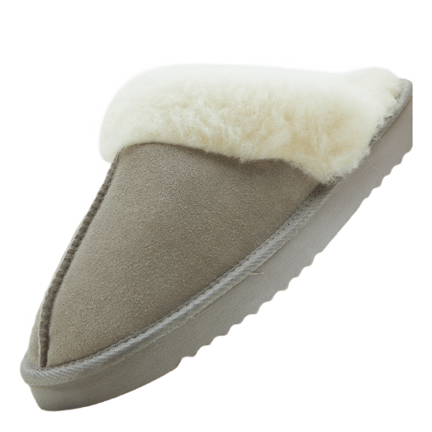 Tamara W Warm Leather Slipper Chateau Gray