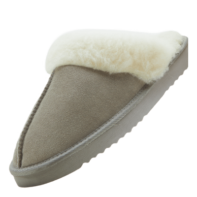 Tamara W Warm Leather Slipper Chateau Gray