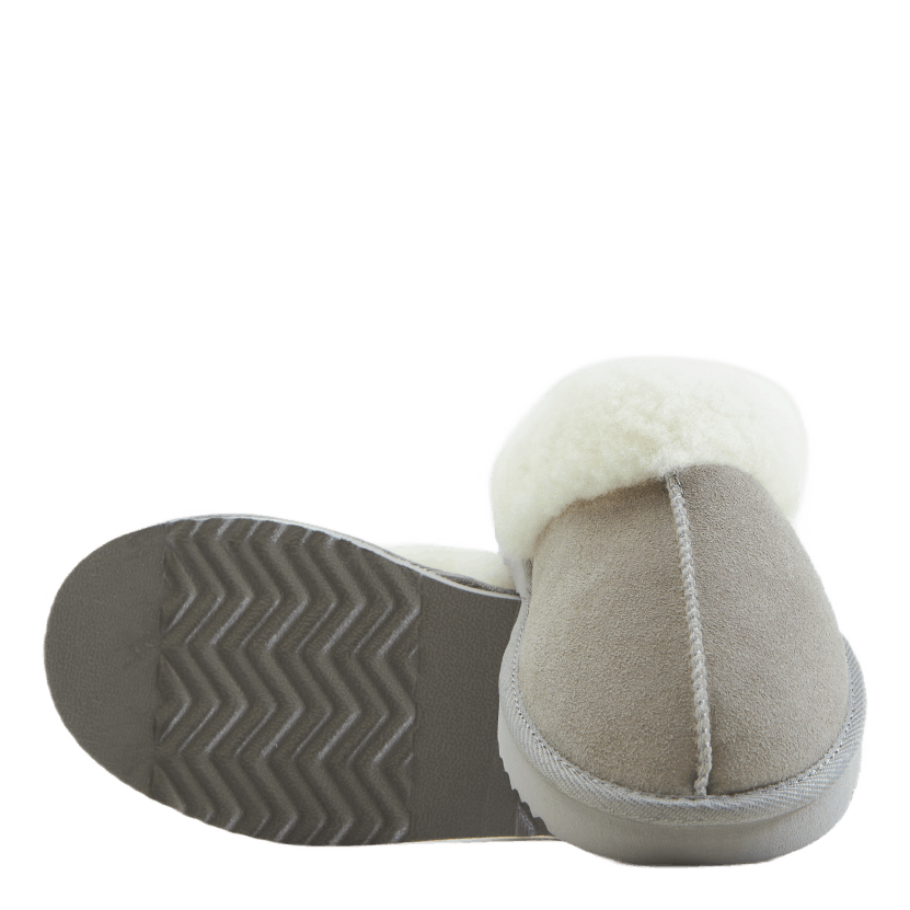 Tamara W Warm Leather Slipper Chateau Gray