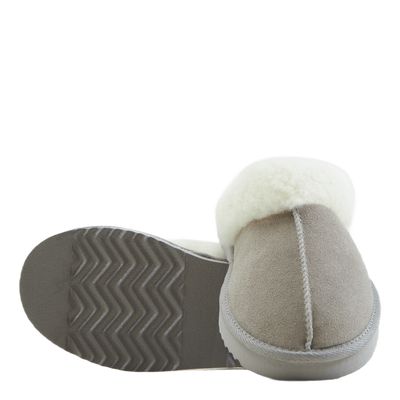 Tamara W Warm Leather Slipper Chateau Gray