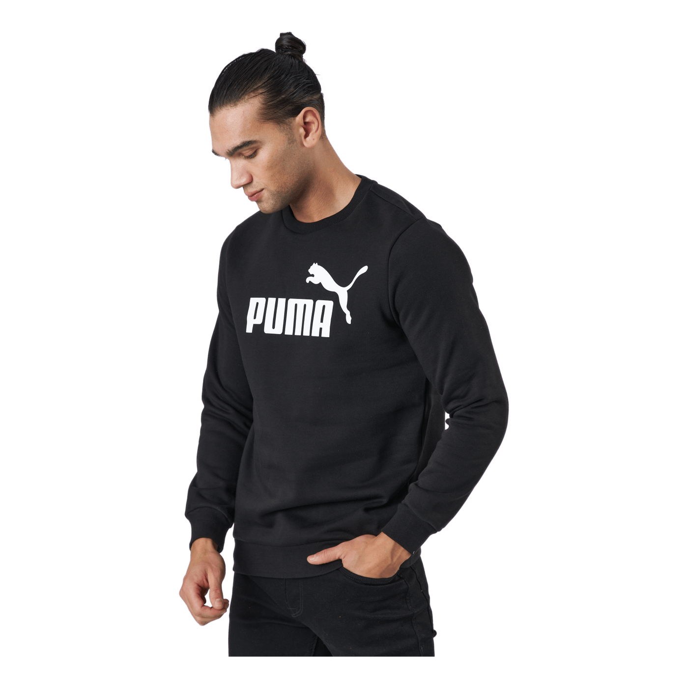 Ess Big Logo Crew Fl Puma Black