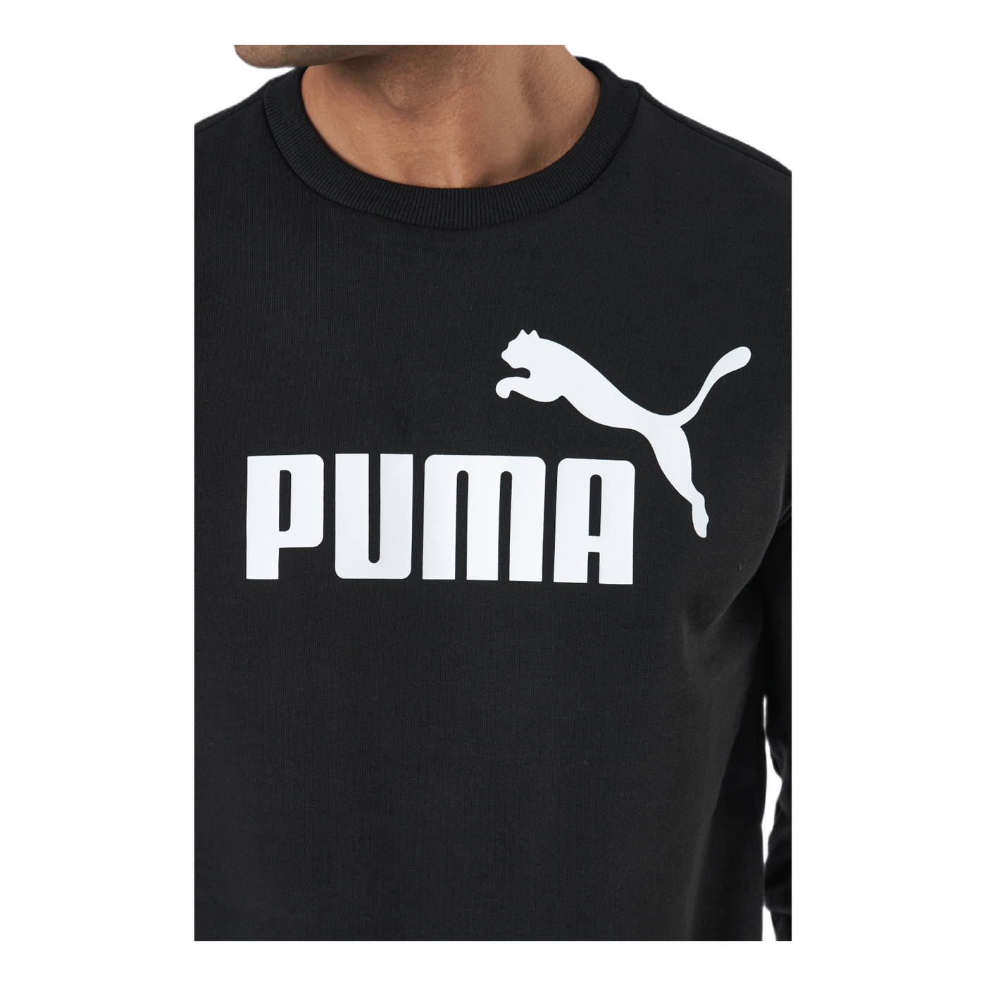 Ess Big Logo Crew Fl Puma Black