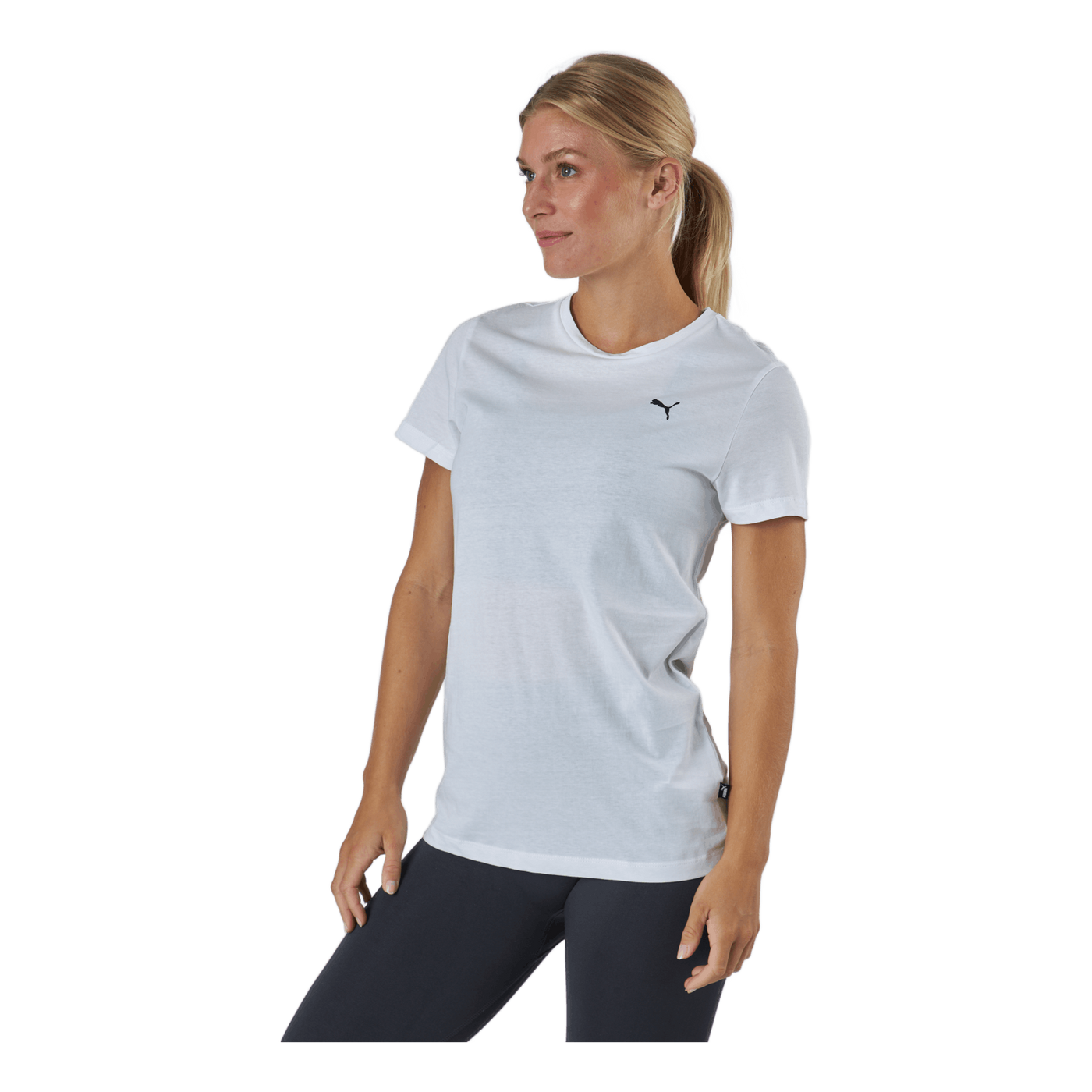 Ess Small Logo Tee Puma White-cat