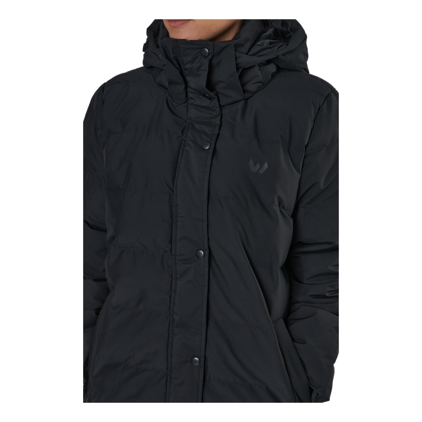 Joan W Long Puffer Jacket Black