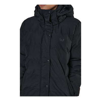 Joan W Long Puffer Jacket Black