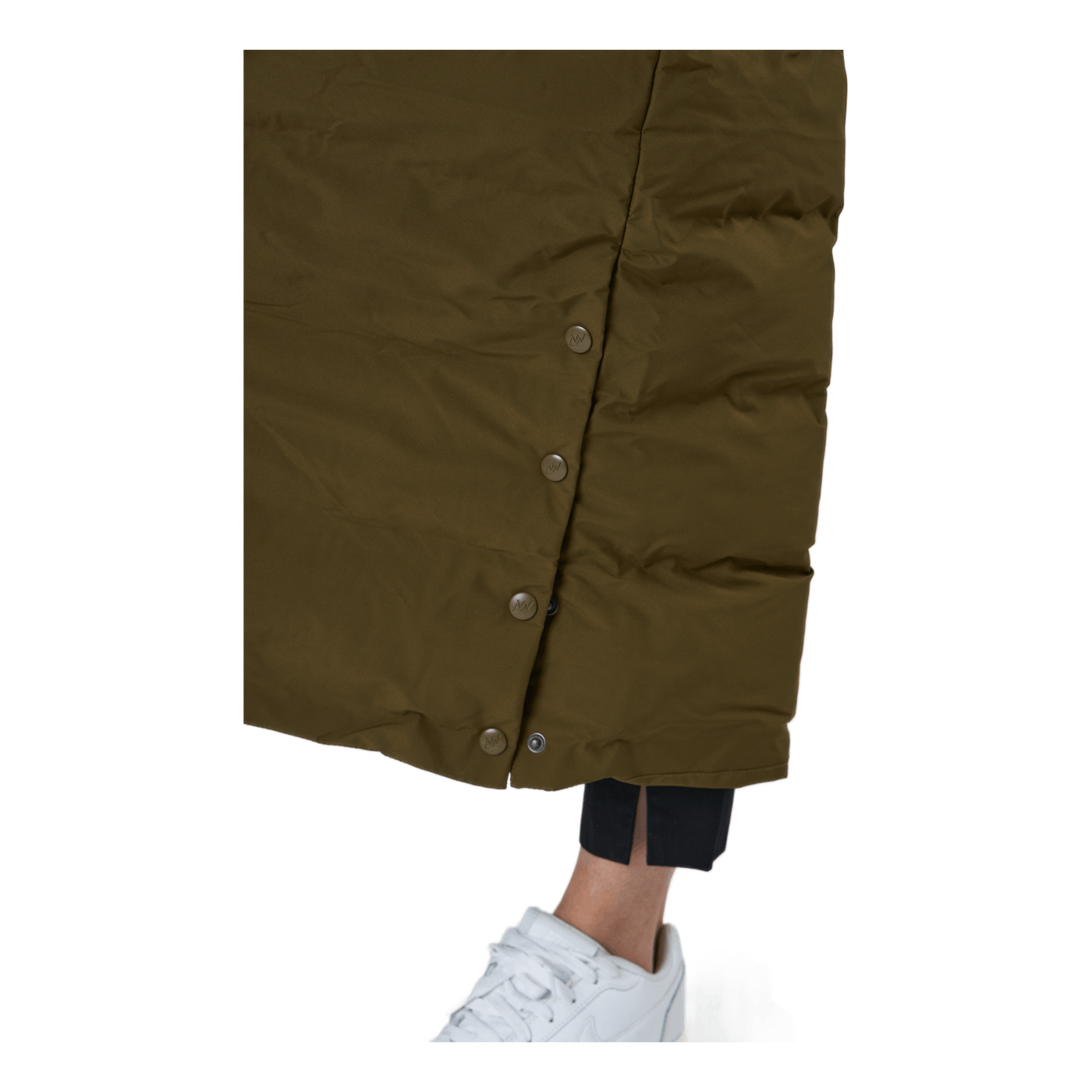 Joan W Long Puffer Jacket Dark Olive
