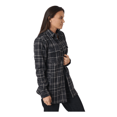 Milly W Checked Fleece Shirt Black