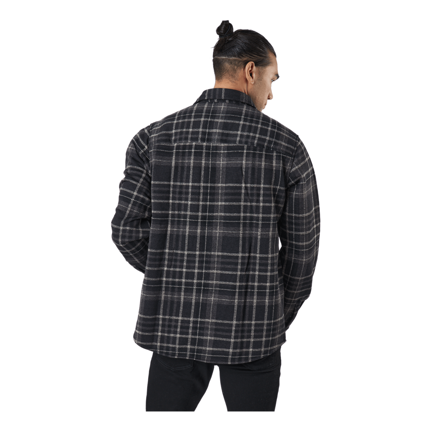 Dewey M Checked Fleece Shirt Black