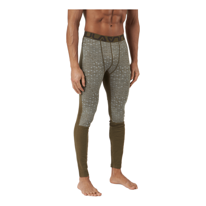 Geo Merino Wool Pants Moss