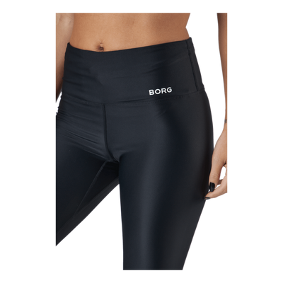 Borg High Waist Solid Tights Black Beauty