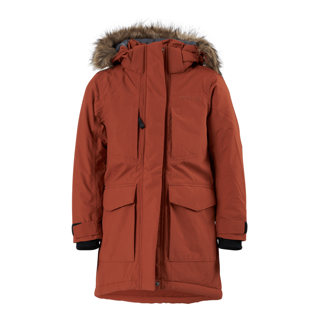 Hood Didrikson Meja Women's Parka Red Didrikson Meja