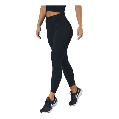 Janing W Rib Seamless Tights Black