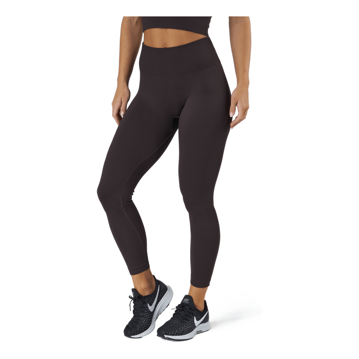 Janing W Rib Seamless Tights Deep Shale