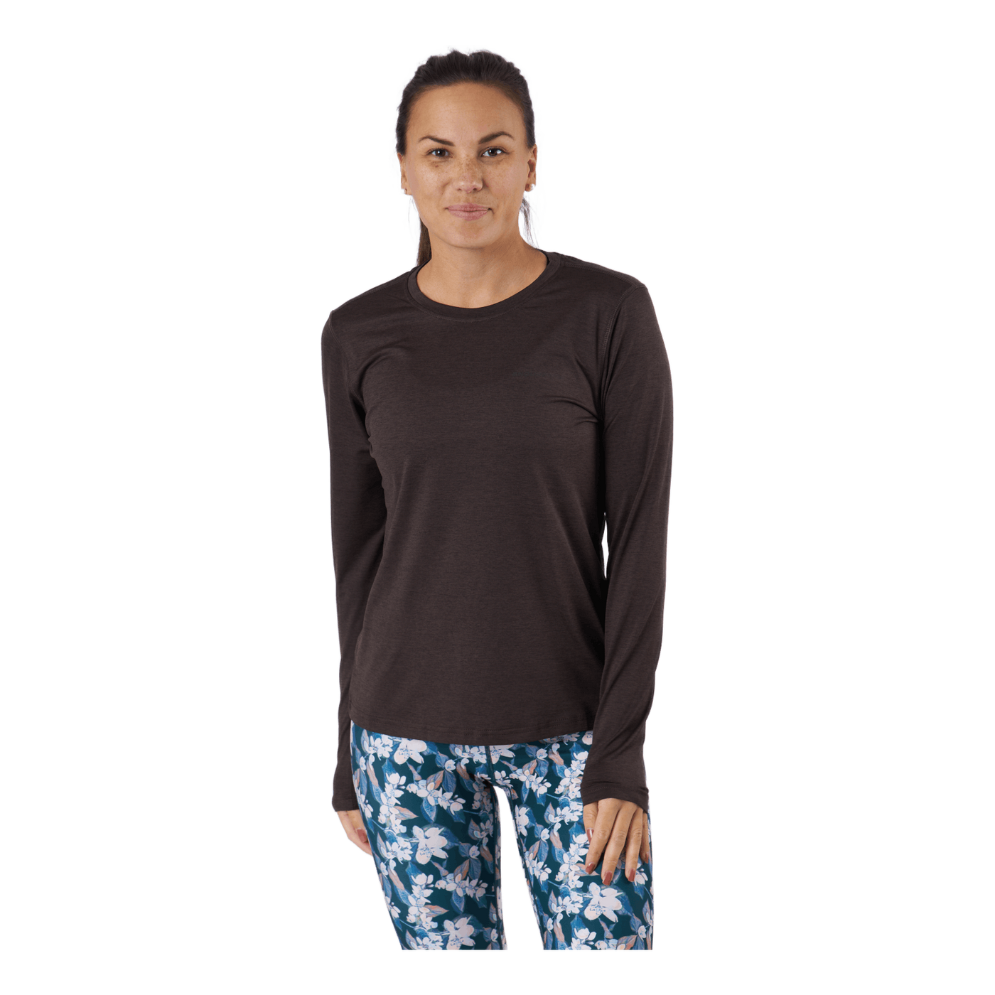 Maje W Melange L-s Tee Black Bean