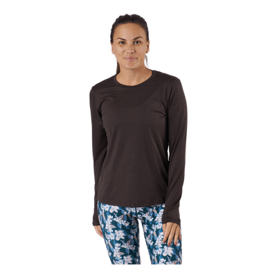 Maje W Melange L-s Tee Black Bean