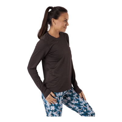 Maje W Melange L-s Tee Black Bean