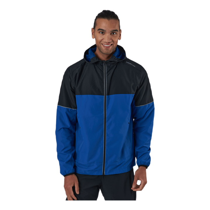 Verbol M Running Jacket W/hood Deep Ocean