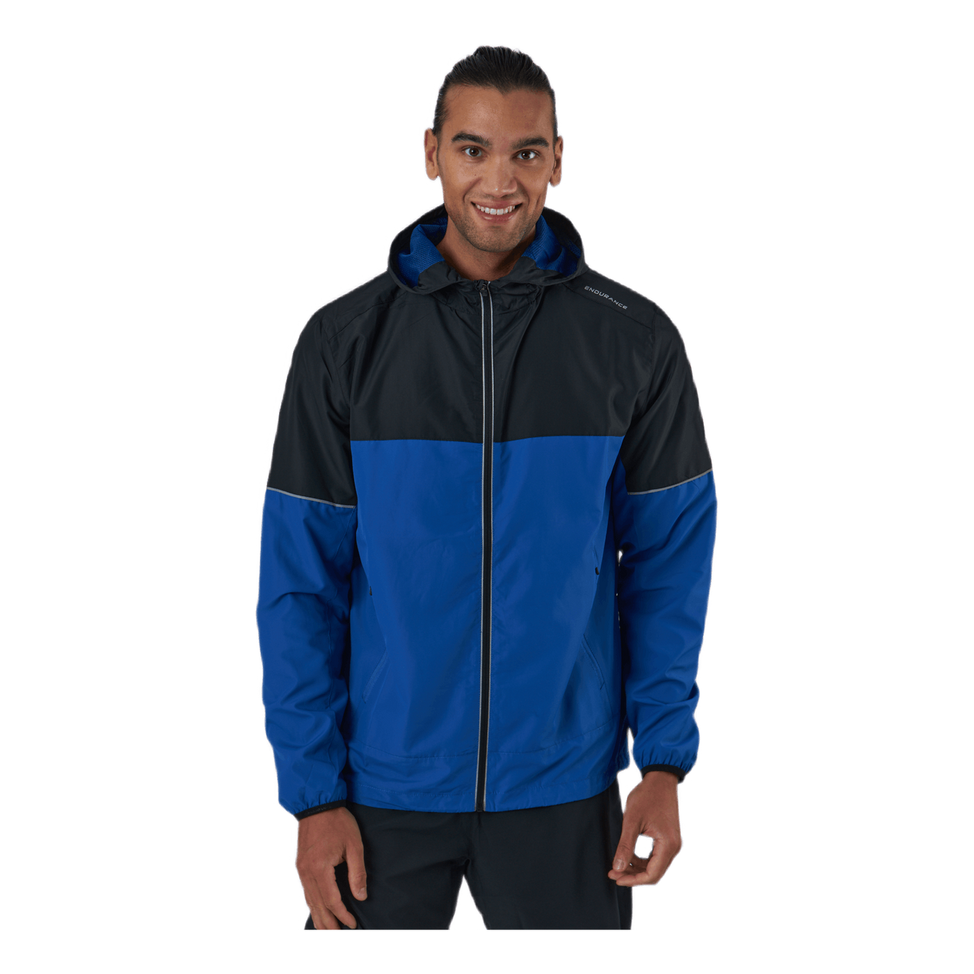 Verbol M Running Jacket W/hood Deep Ocean