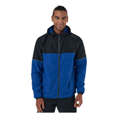 Verbol M Running Jacket W/hood Deep Ocean