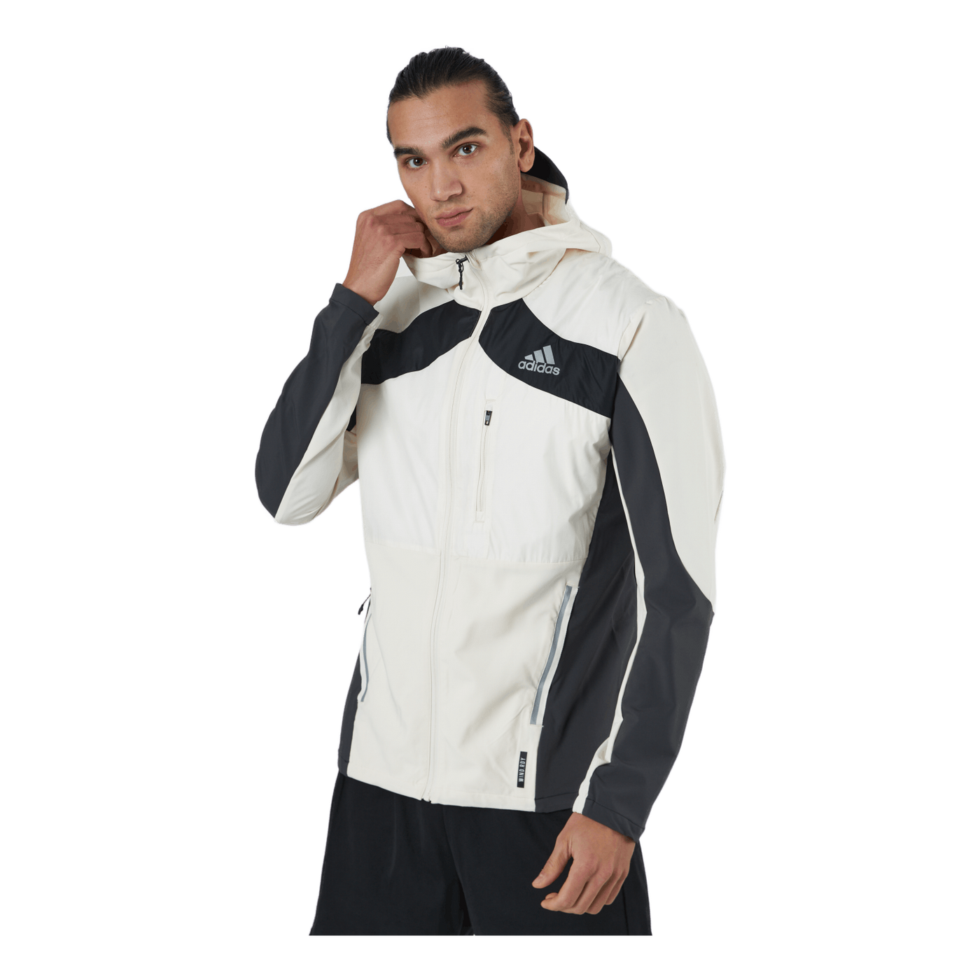 Adidas Marathon Jacket Ocean P.Blue Men Wonder White / Black - adidas –