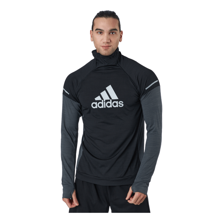 Adidas Turtle Graphic Block Longsleev Tee Men Black / Grey Six