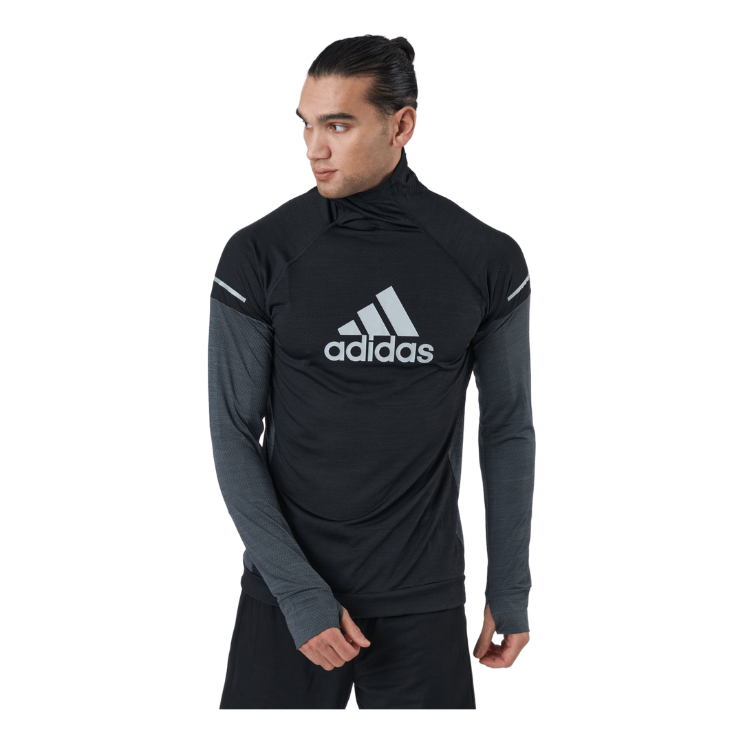 Adidas Turtle Graphic Block Longsleev Tee Men Black / Grey Six