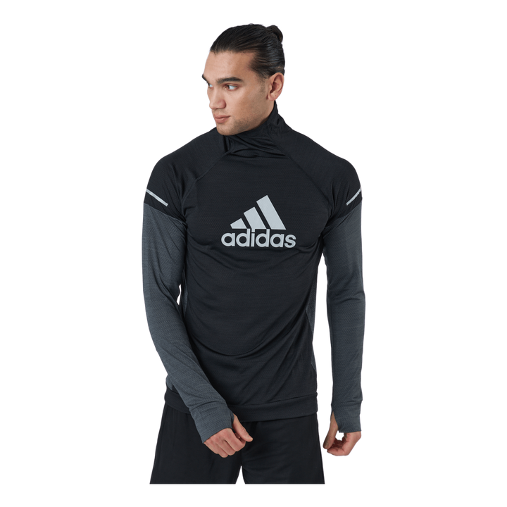 Adidas Turtle Graphic Block Longsleev Tee Men Black / Grey Six