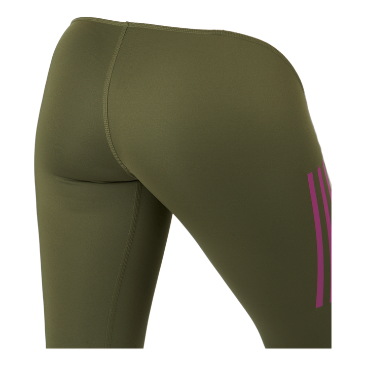 Own The Run Block 7/8 Running Leggings Women Focus Olive / Beige Tone