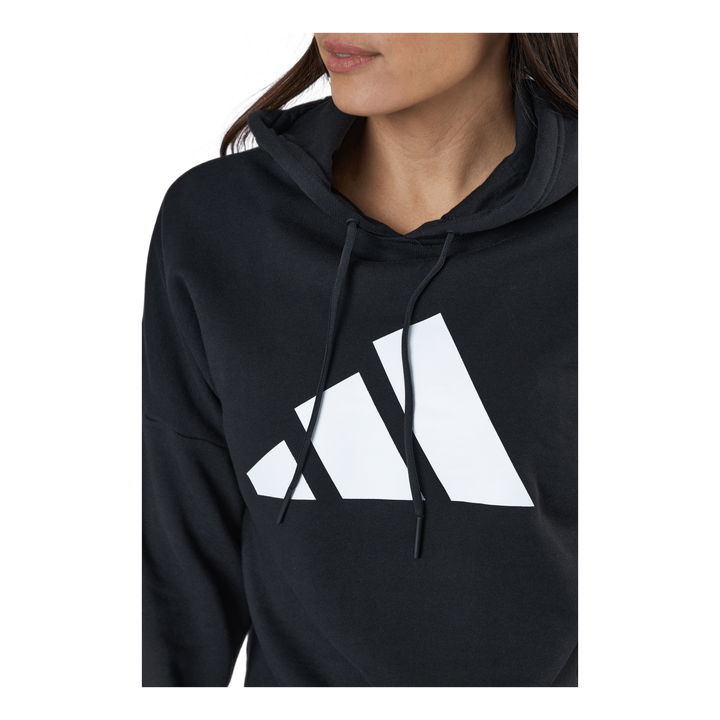 Adidas Sportswear Three Bar Hoodie Black