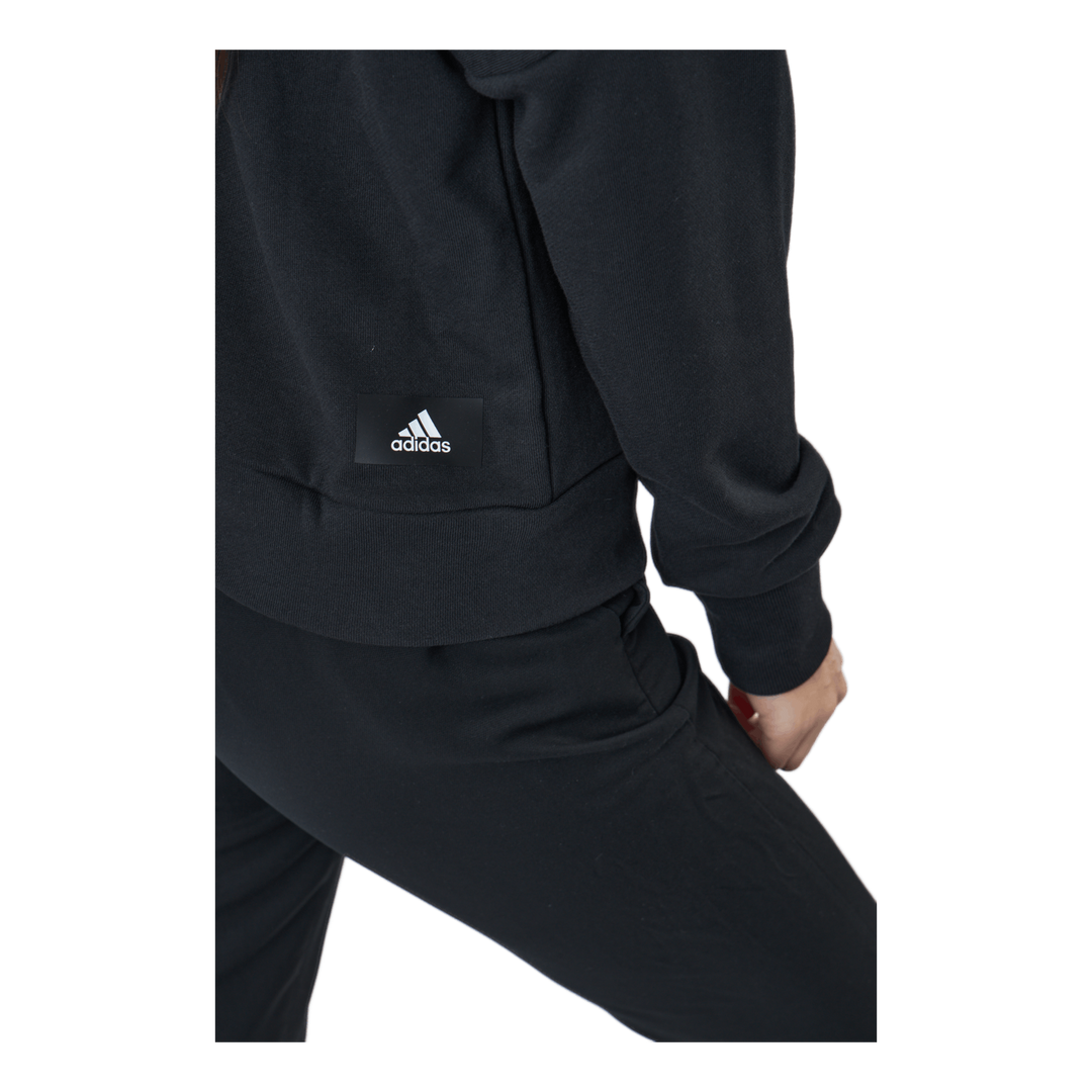 Adidas Sportswear Three Bar Hoodie Black