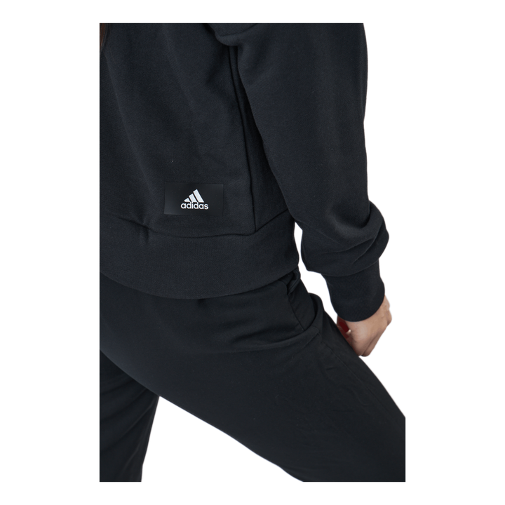 Adidas Sportswear Three Bar Hoodie Black