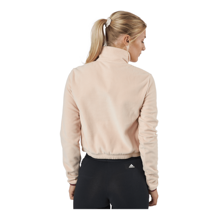 Brand Love Polarfleece Half-Zip Sweatshirt Halo Blush / White / Victory Crimson