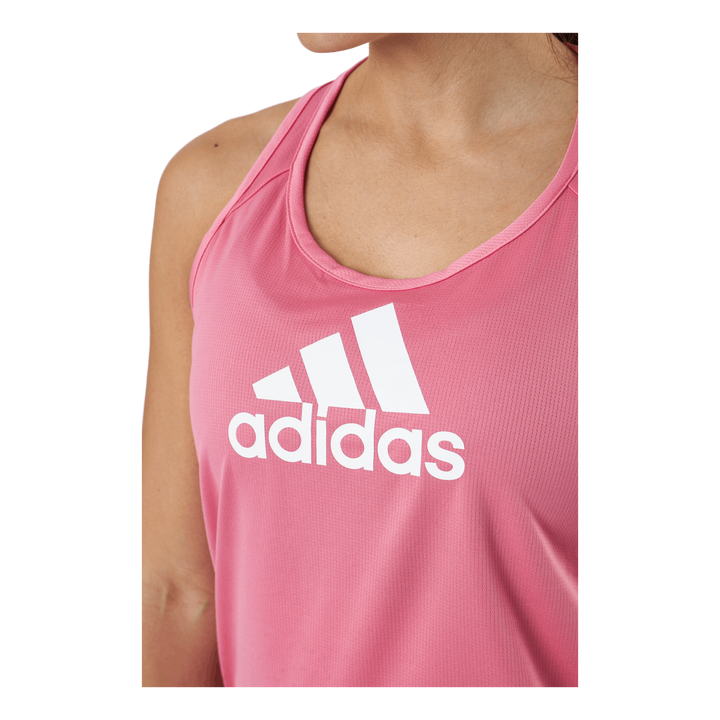 Logo Sport Tank Top Rose Tone / White