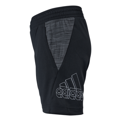 Boys Aeroready Heather Short Black / White