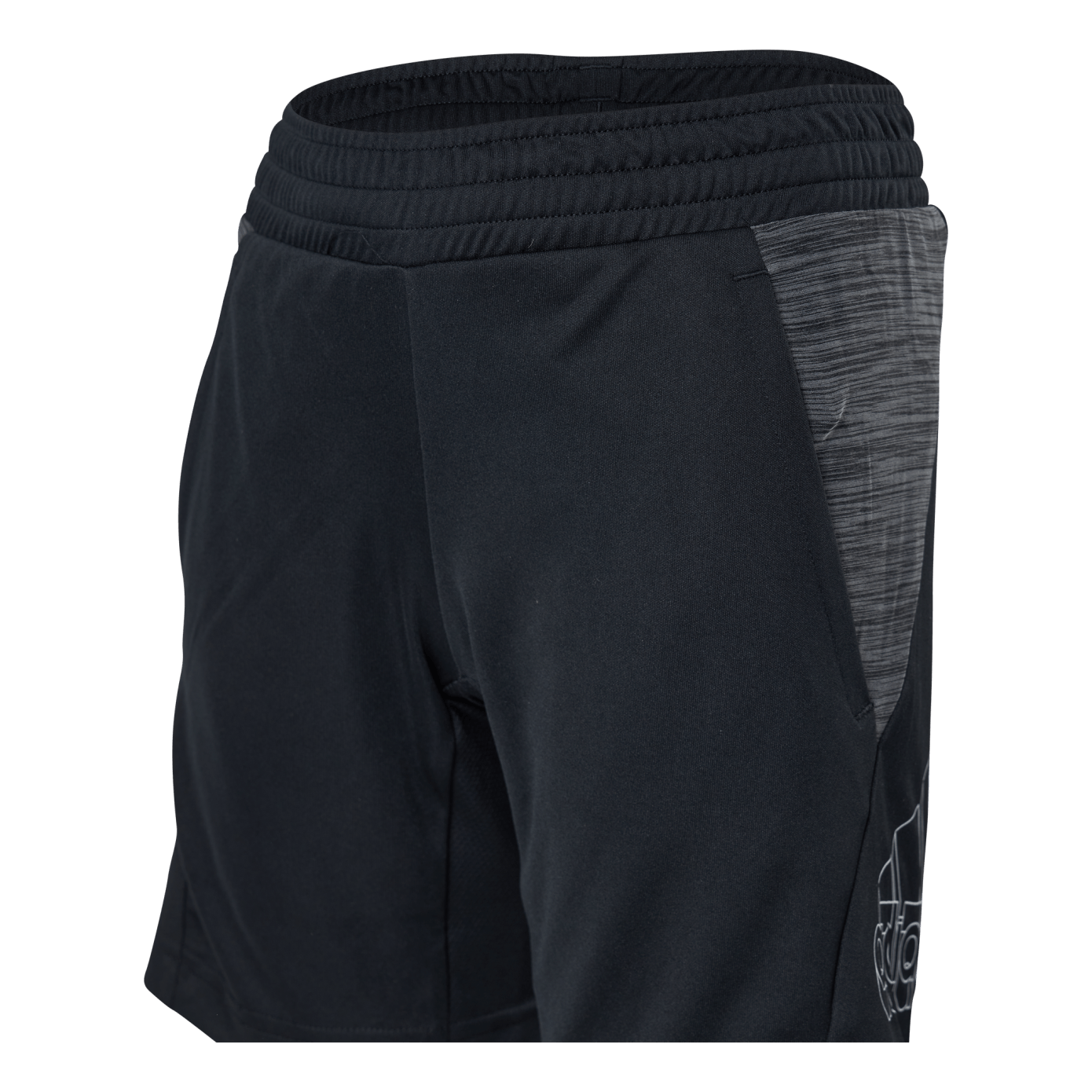 Boys Aeroready Heather Short Black / White