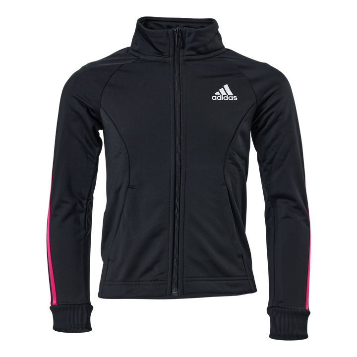 Team Polyester 3-Stripes Tracksuit Black / Team Real Magenta