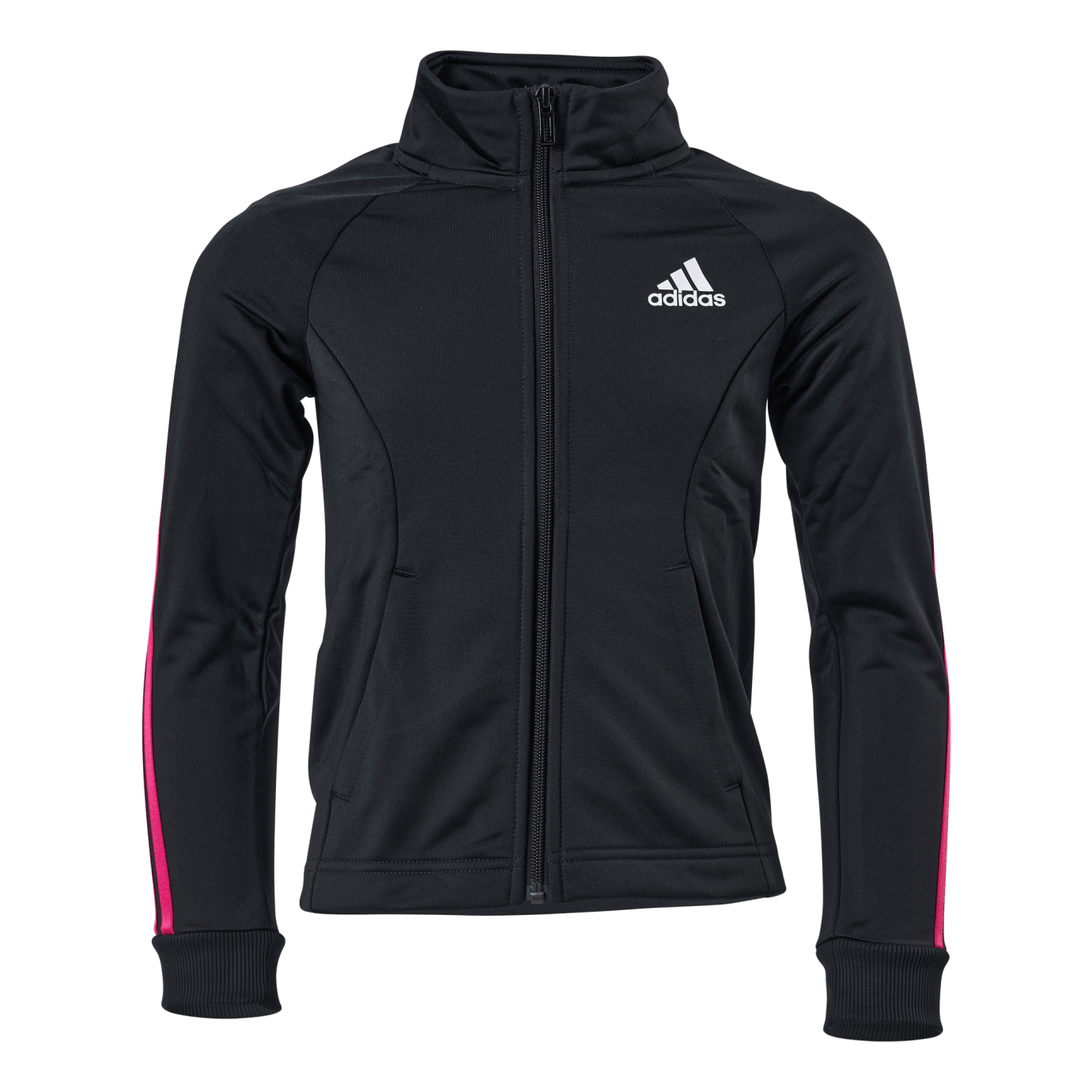 Team Polyester 3-Stripes Tracksuit Black / Team Real Magenta