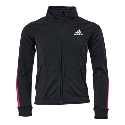 Team Polyester 3-Stripes Tracksuit Black / Team Real Magenta